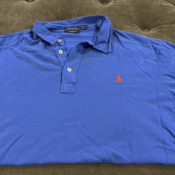 Polo Ralph Lauren polo royal blue with red logo size XL - Picture 4 of 5